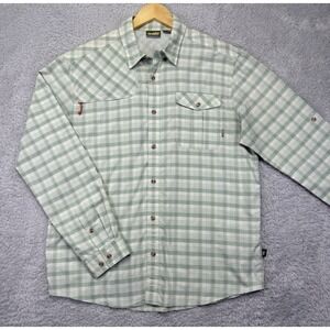 Howler Bros Mens Matagorda Shirt M Plaid Long Sleeve Fishing Vented Roll Tab